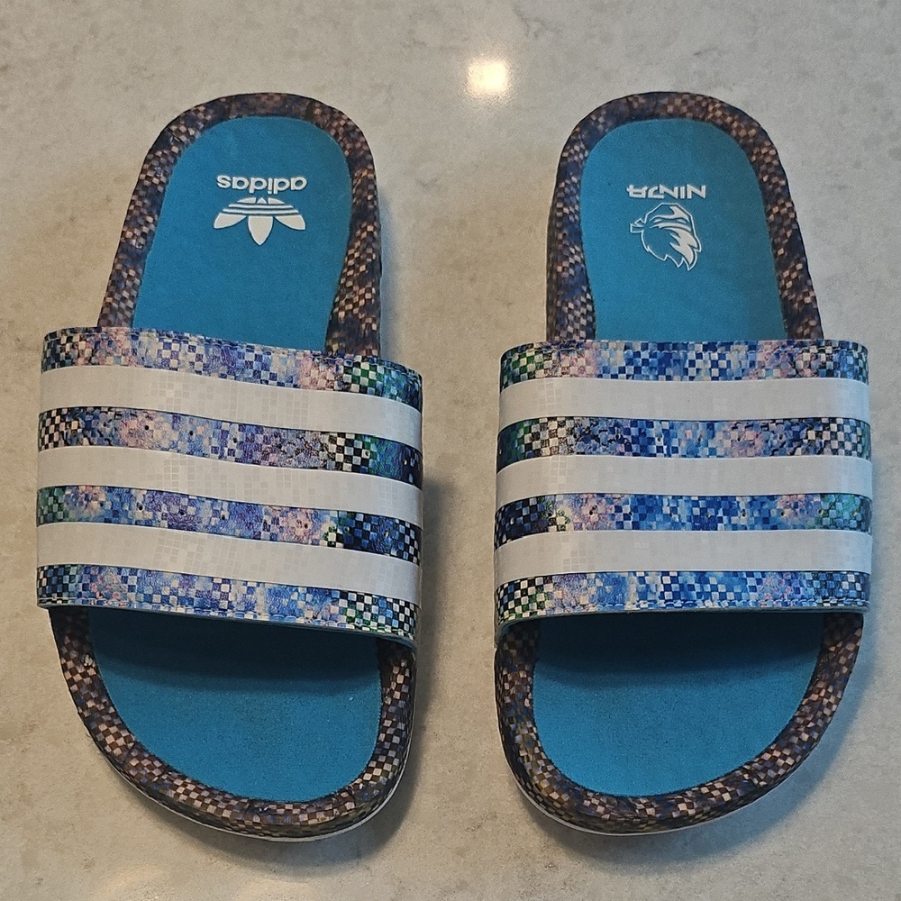 Adidas Kids Multicolor Slide Sandals